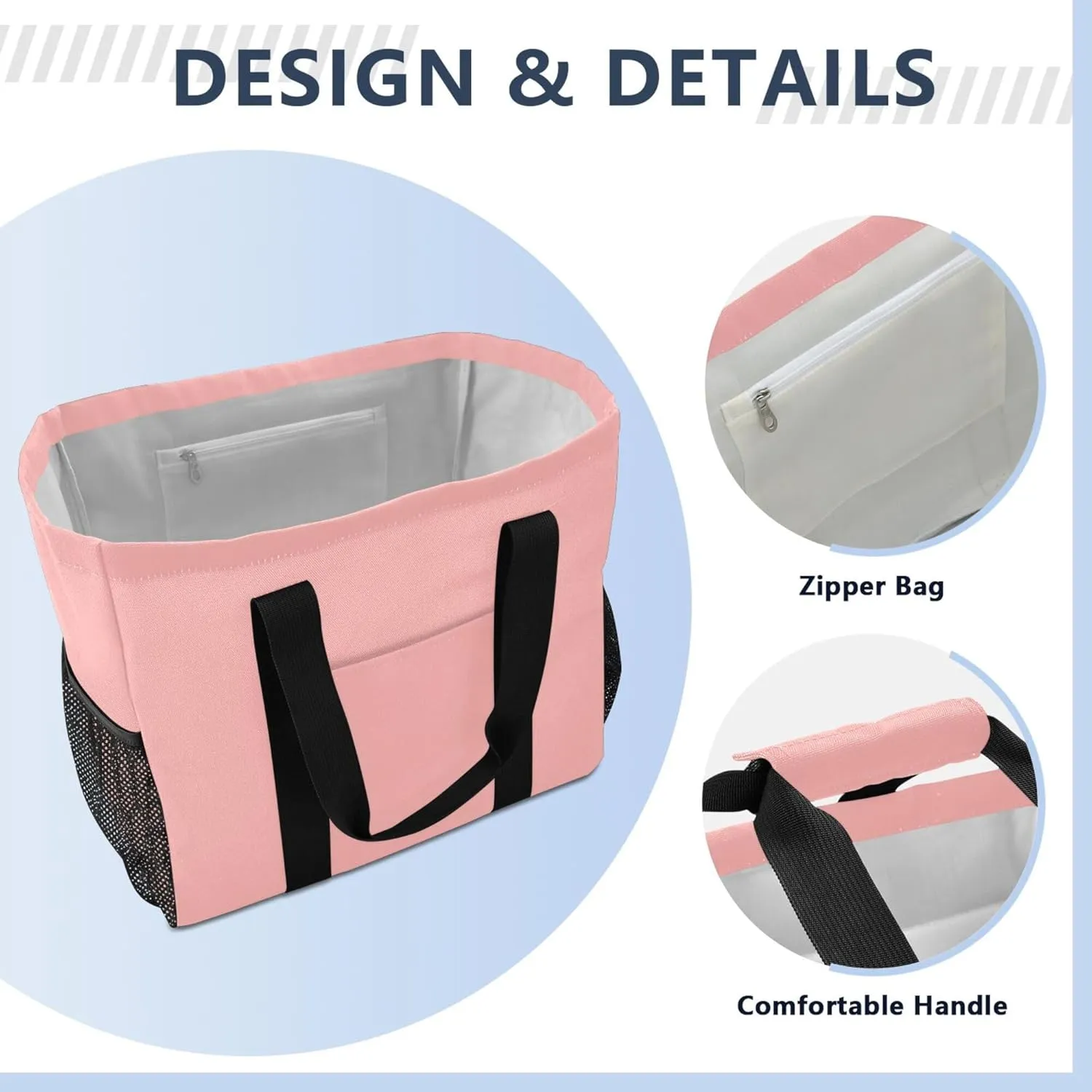 Utility Tote Bag Collapsable Beach Bag Waterproof Canvas Carrying Bag