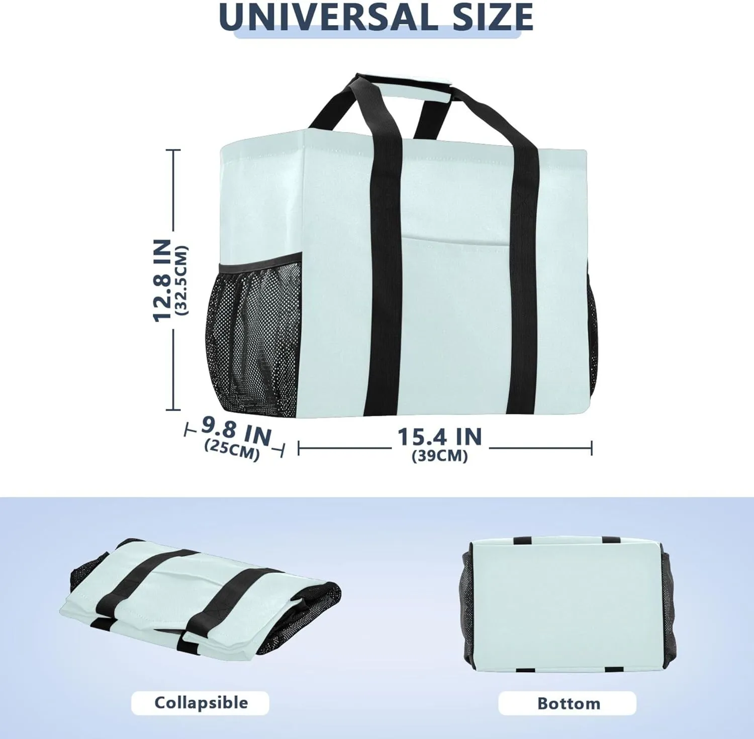 Utility Tote Bag Collapsable Beach Bag Waterproof Canvas Carrying Bag