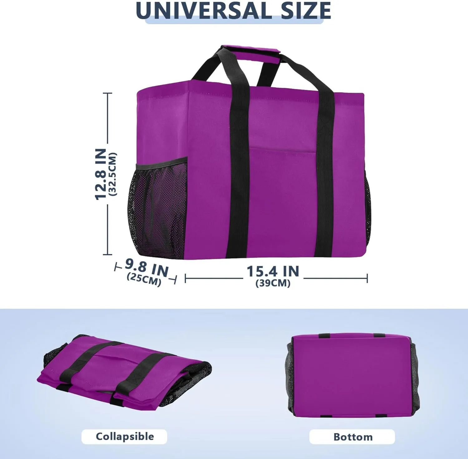 Utility Tote Bag Collapsable Beach Bag Waterproof Canvas Carrying Bag