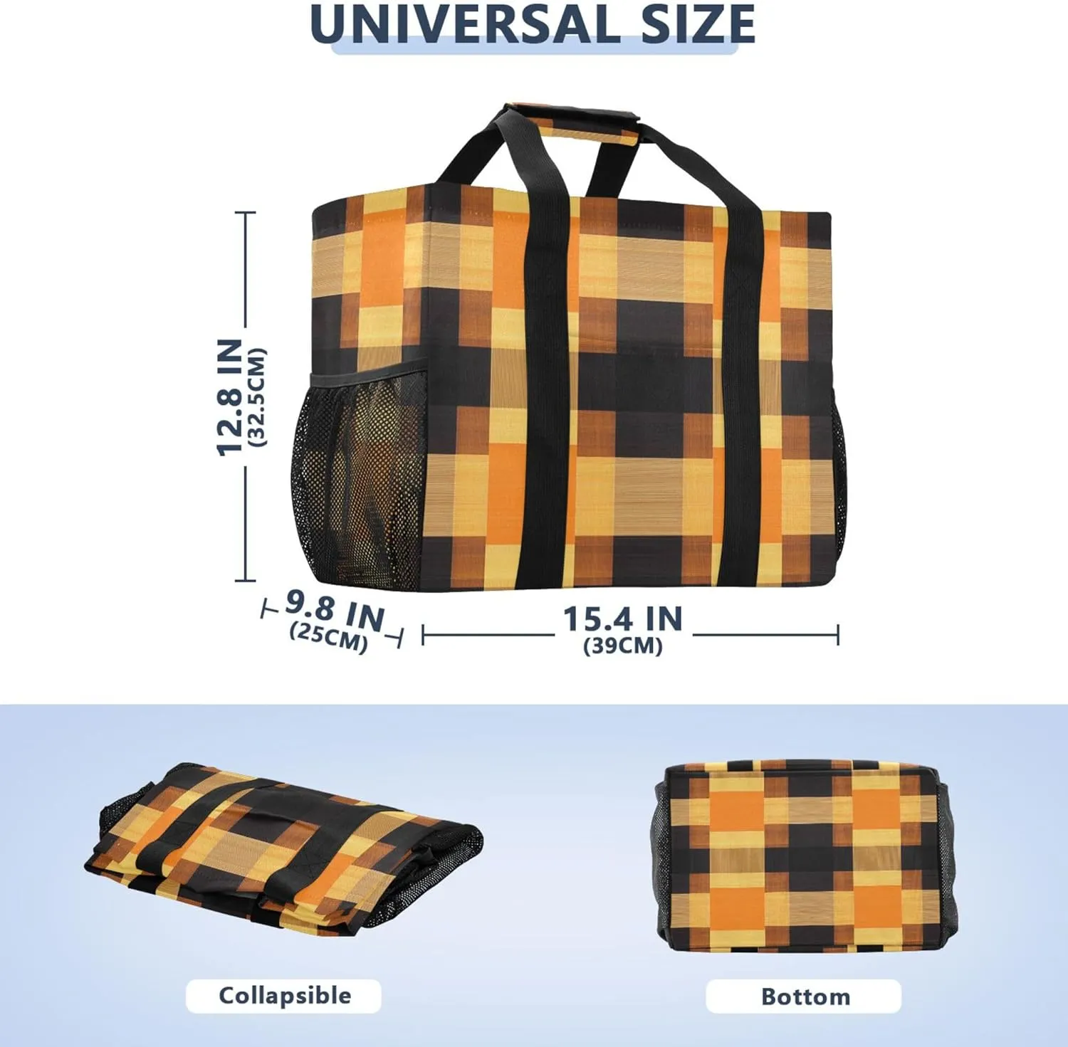 Utility Tote Bag For Women Collapsable Beach Bag With Compartments with Handles Laundry Tote Bag