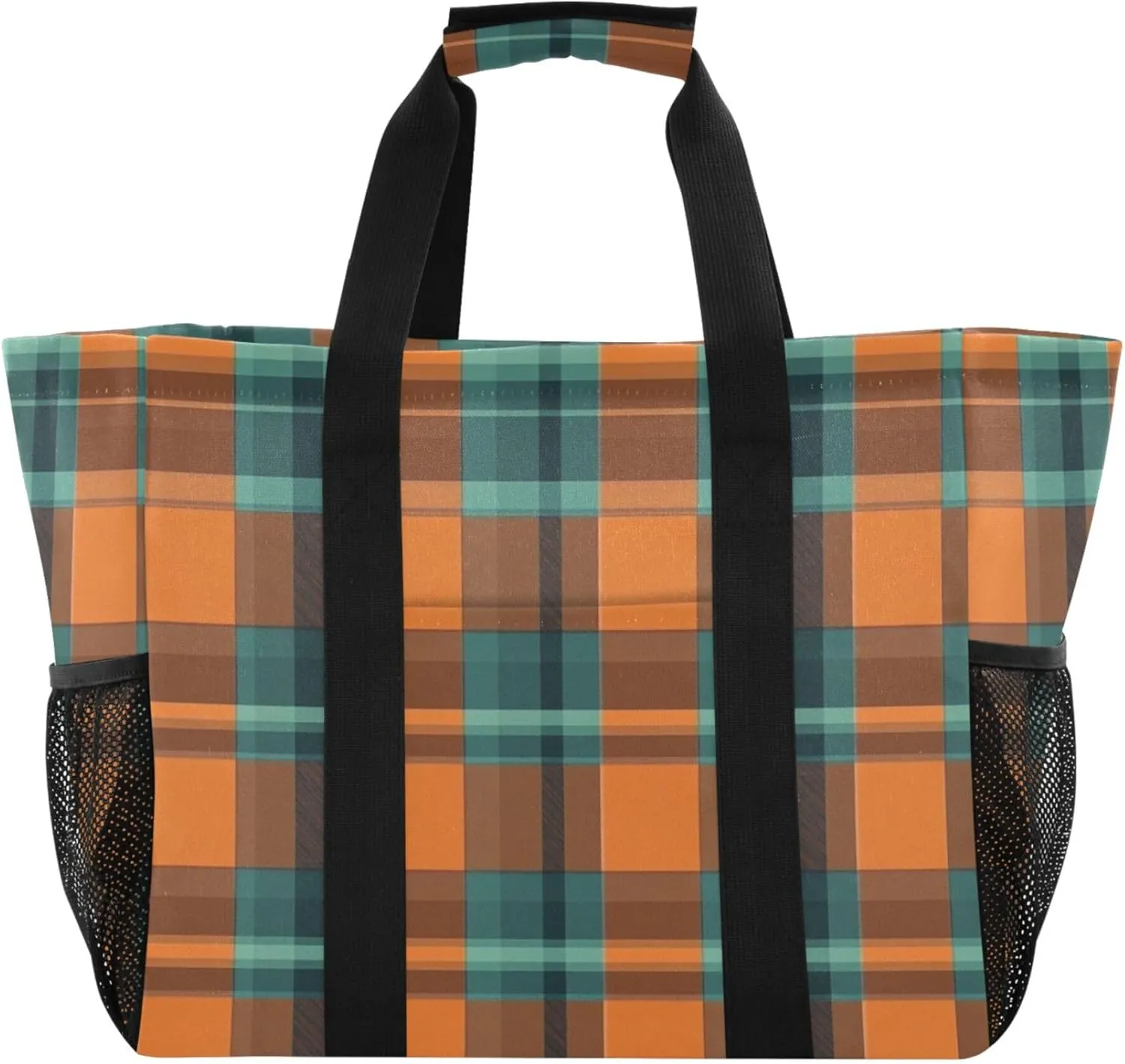 Utility Tote Bag For Women Foldable Beach Tote Bag With Compartments Canvas Carrying Tote