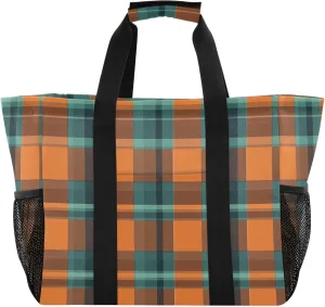 Utility Tote Bag For Women Foldable Beach Tote Bag With Compartments Canvas Carrying Tote