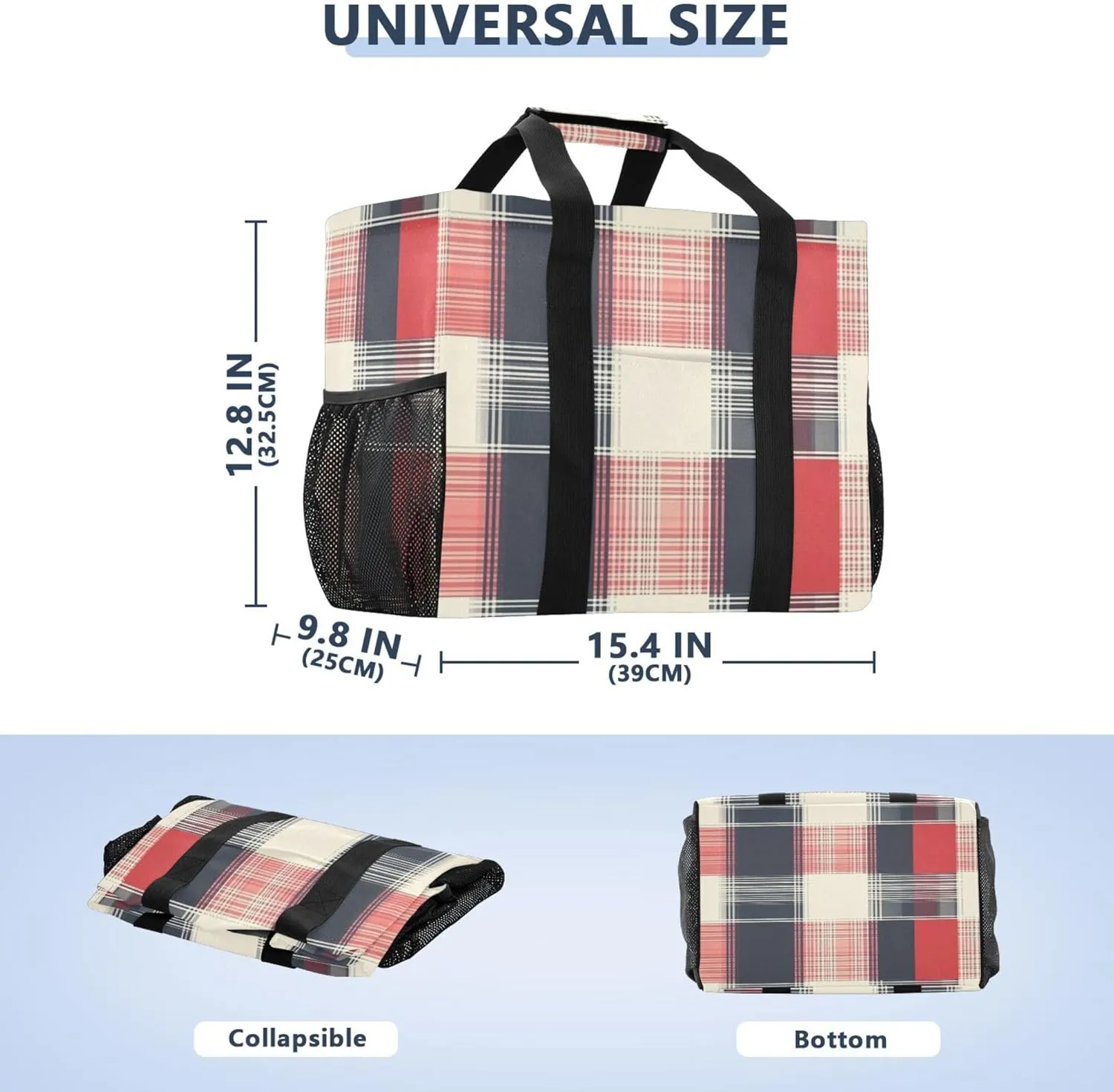 Utility Tote Bag For Women Foldable Beach Tote Bag With Compartments Canvas Carrying Tote