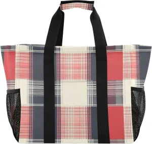 Utility Tote Bag For Women Foldable Beach Tote Bag With Compartments Canvas Carrying Tote