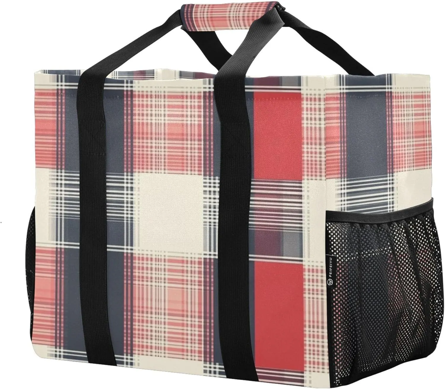 Utility Tote Bag For Women Foldable Beach Tote Bag With Compartments Canvas Carrying Tote