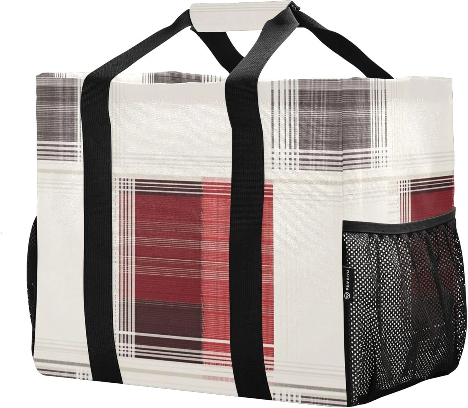 Utility Tote Bag For Women Foldable Beach Tote Bag With Compartments Canvas Carrying Tote