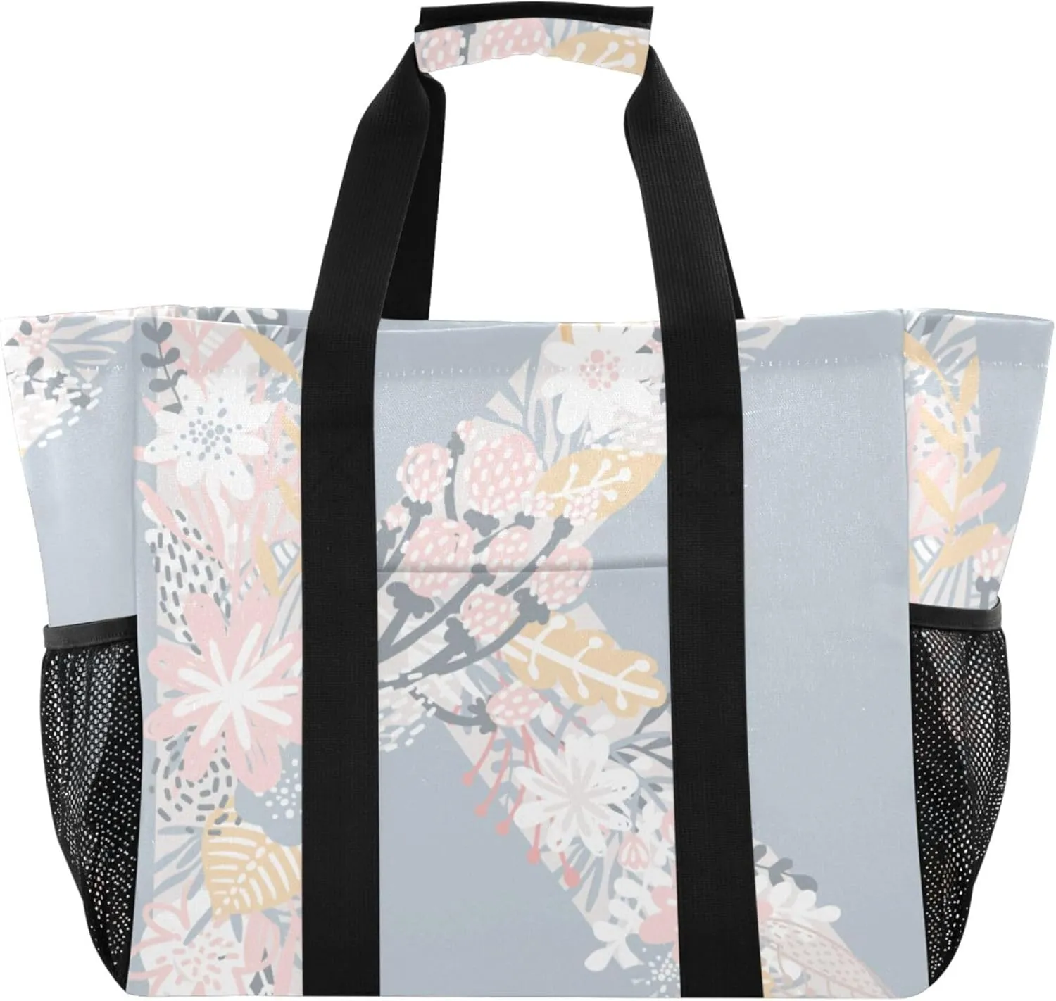 Utility Tote Foldable Beach Tote Bag Waterproof with Handles Canvas Laundry Bag