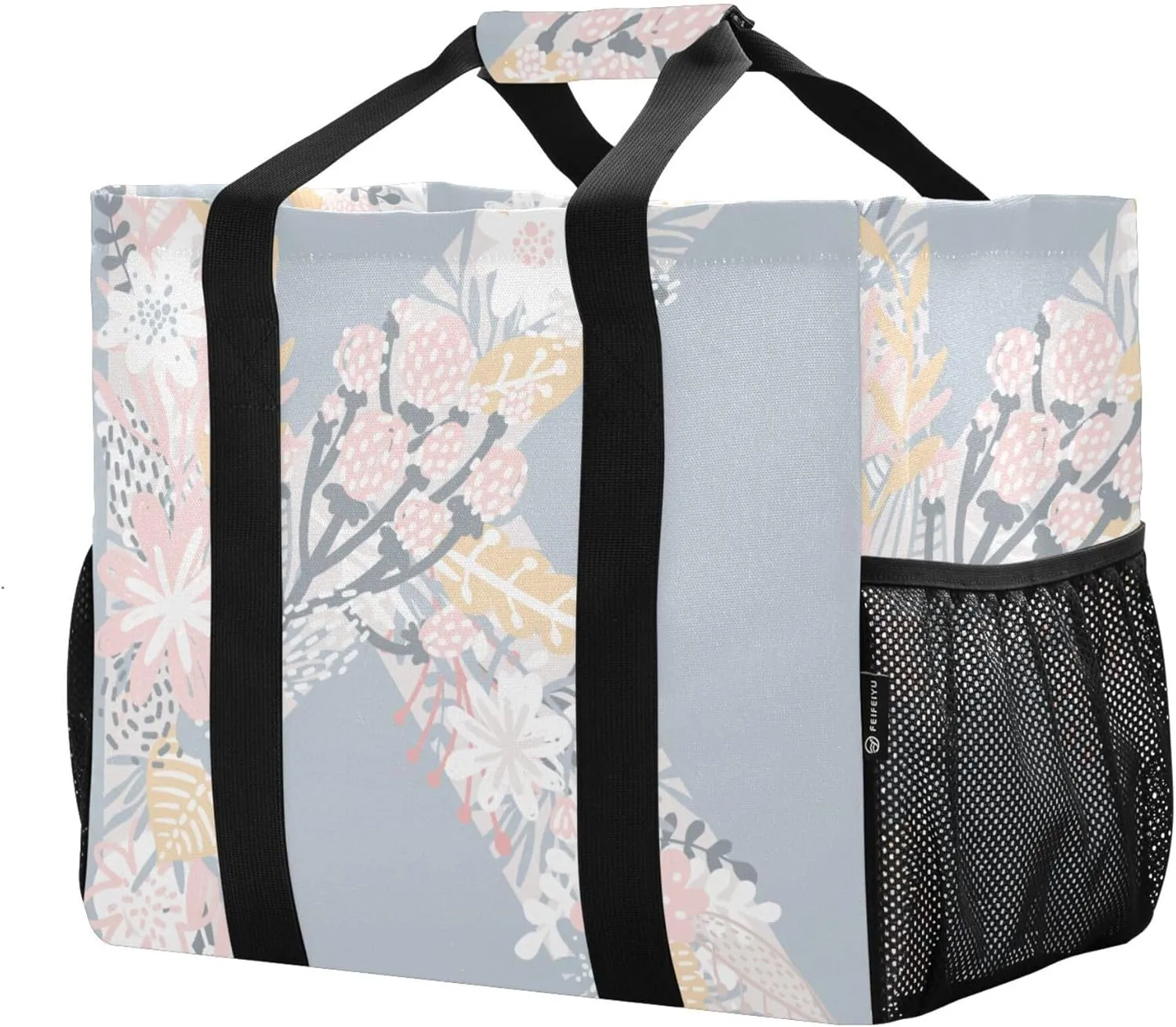 Utility Tote Foldable Beach Tote Bag Waterproof with Handles Canvas Laundry Bag
