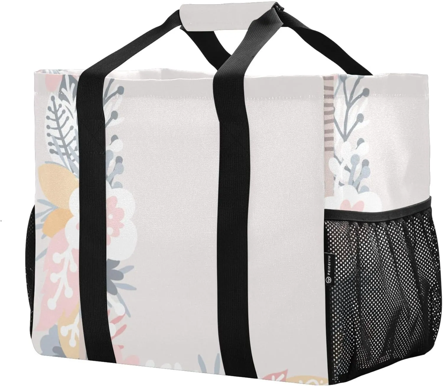 Utility Tote Foldable Beach Tote Bag Waterproof with Handles Canvas Laundry Bag