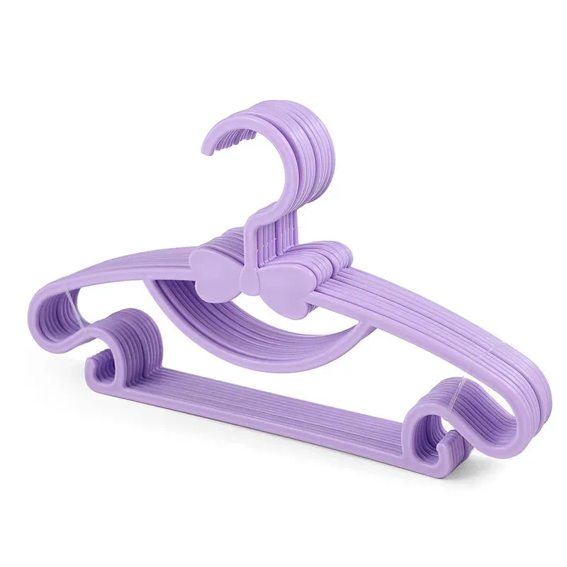 Windproof Kids Clothes Hanger Racks: Portable Plastic Display Hangers (10pcs)