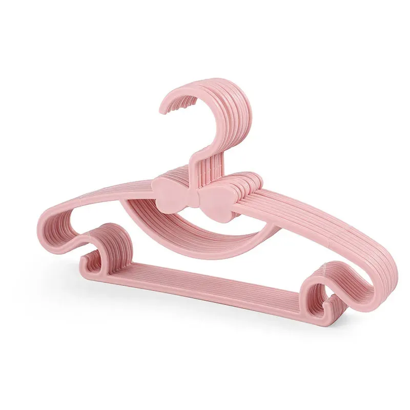 Windproof Kids Clothes Hanger Racks: Portable Plastic Display Hangers (10pcs)