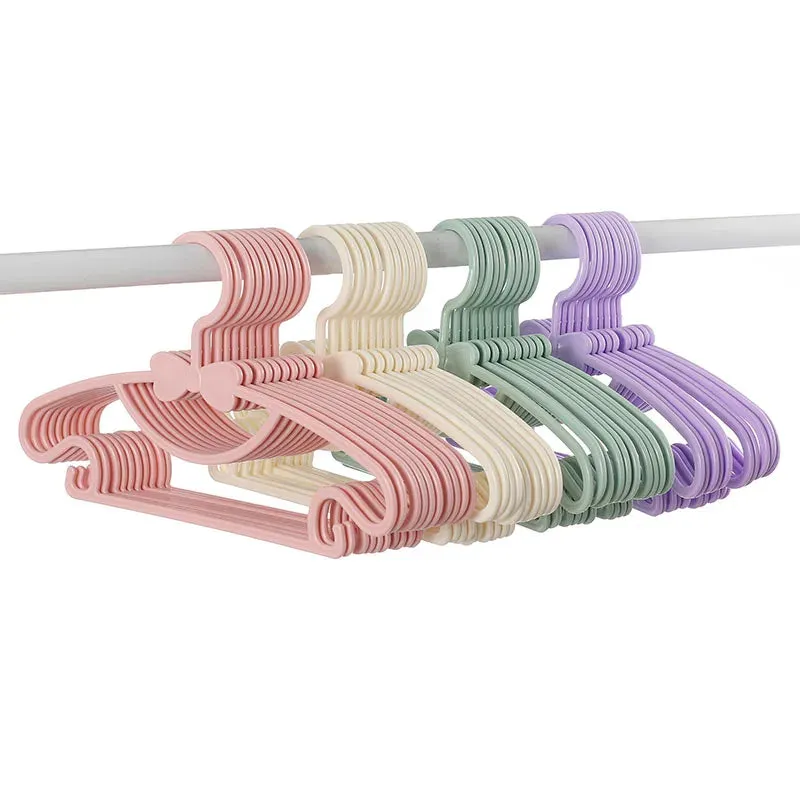 Windproof Kids Clothes Hanger Racks: Portable Plastic Display Hangers (10pcs)