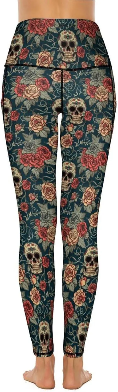 Women's High Waist Tummy Control Yoga Pants with Pockets Workout Leggings