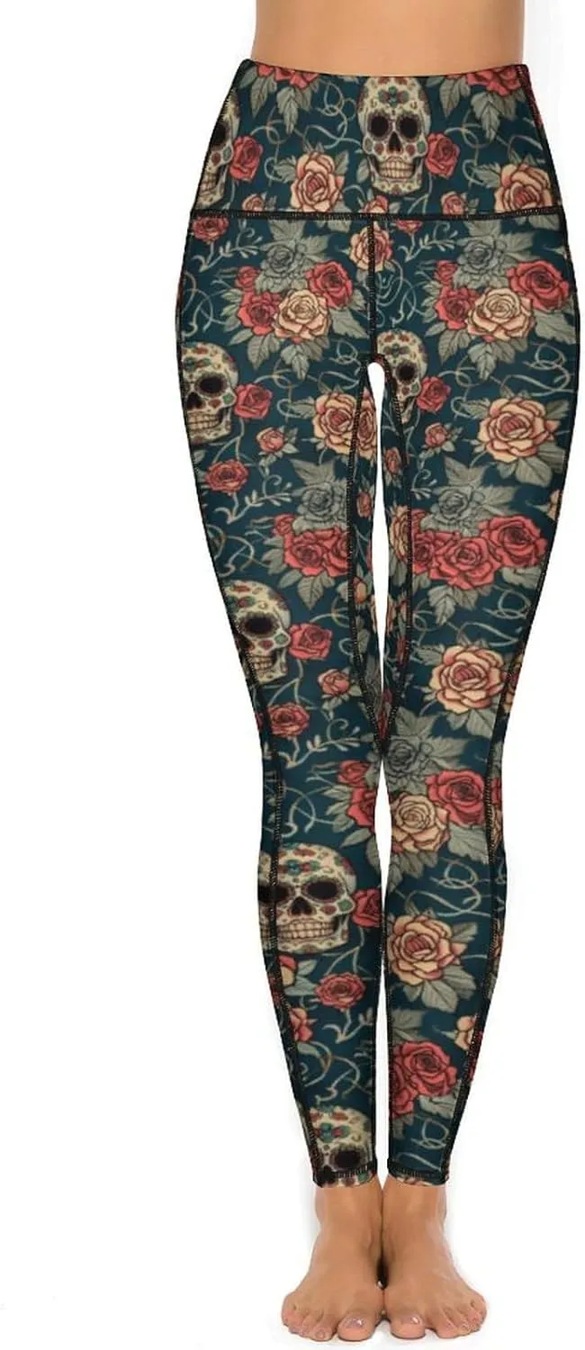 Women's High Waist Tummy Control Yoga Pants with Pockets Workout Leggings