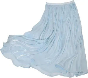 Women's Long Pleated Skirt Casual High Waist A-Line Midi Swing Solid Skirts