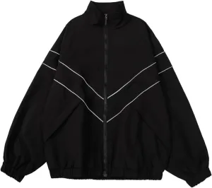Y2k Jacket Acubi Fashion Y2k Windbreaker Jacket Women Vintage Racing College Jacket Colorblock Oversized Harajuku Outfit