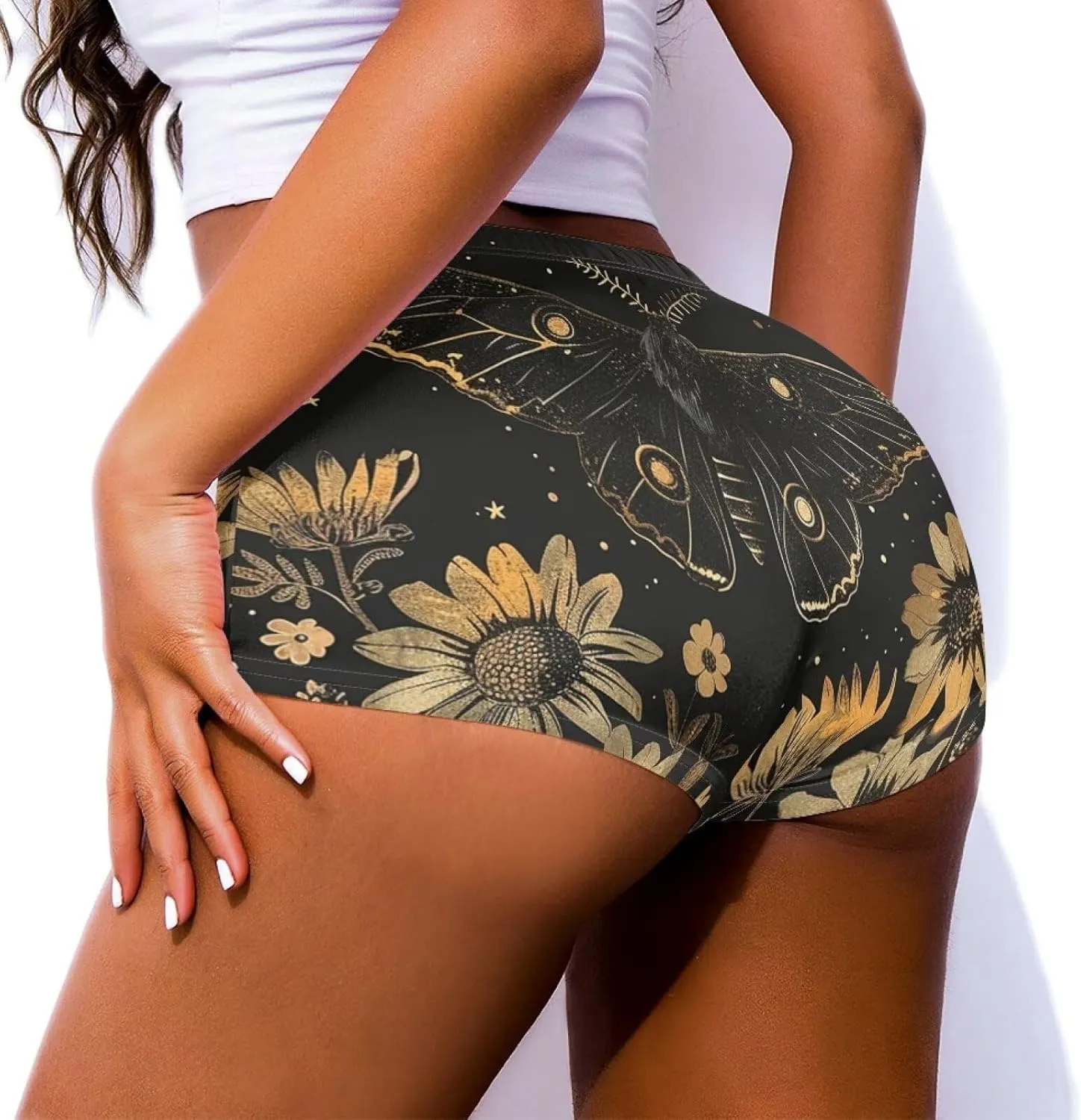 YEXIATODO High Waisted Hot Pants Sexy Shorts for Women Skiny-Friendly