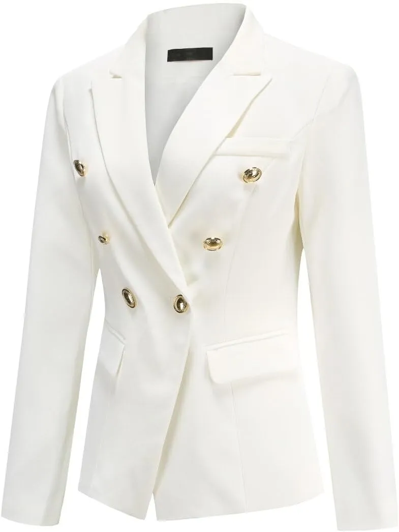 YUNCLOS Women's 2 Pieces Vintage Office Lady Suit Set 1 Button Blazer and Suit Pants