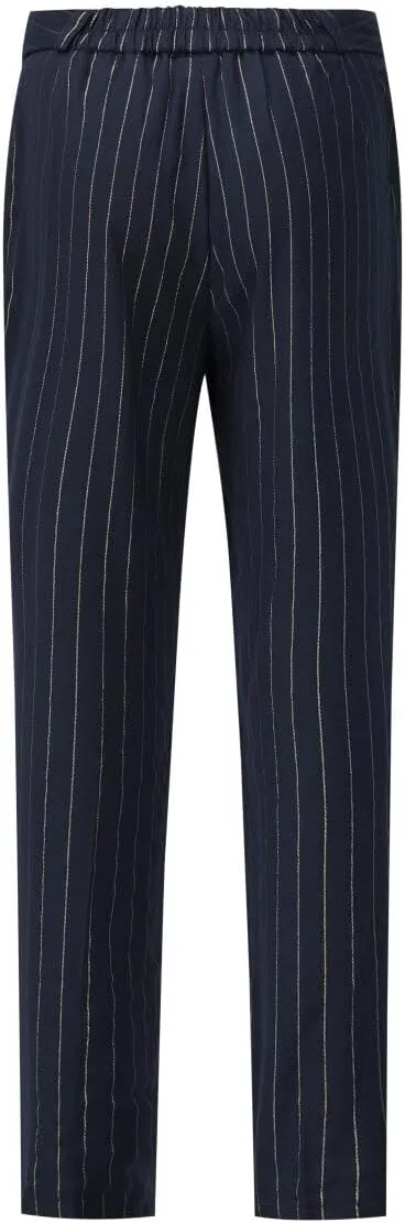 YYNUDA Women's Business Striped Suit Set 2 Piece Office Work Business Suits Blazer and Pant