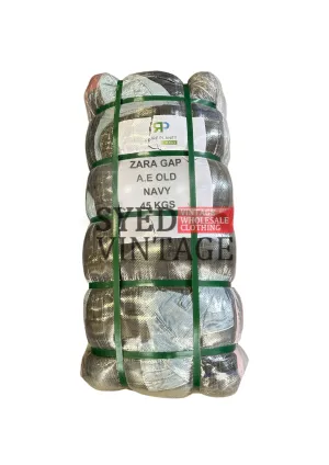 Zara American Eagle Old Navy & Gap Mix Clothing 50kg Bale